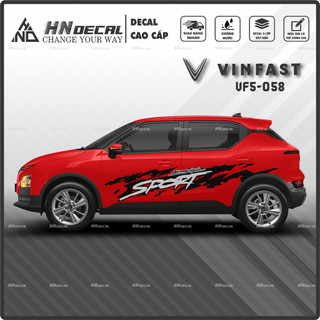 Tem dán xe VF5 - Decal dán xe VF5 MẪU TEM THỂ THAO CÁ TÍNH . 1 bộ dán 2 bên ( mẫu VF5-058 )