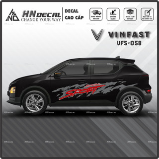 Tem dán xe VF5 - Decal dán xe VF5 MẪU TEM THỂ THAO CÁ TÍNH . 1 bộ dán 2 bên ( mẫu VF5-058 )