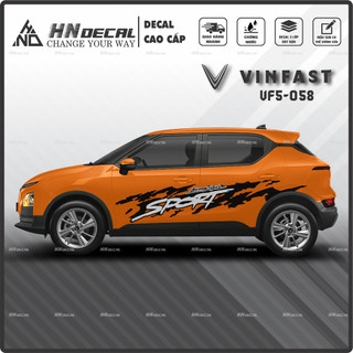 Tem dán xe VF5 - Decal dán xe VF5 MẪU TEM THỂ THAO CÁ TÍNH . 1 bộ dán 2 bên ( mẫu VF5-058 )