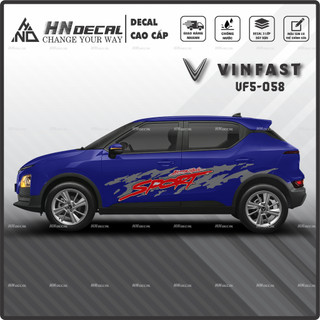 Tem dán xe VF5 - Decal dán xe VF5 MẪU TEM THỂ THAO CÁ TÍNH . 1 bộ dán 2 bên ( mẫu VF5-058 )