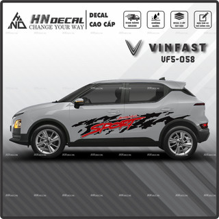 Tem dán xe VF5 - Decal dán xe VF5 MẪU TEM THỂ THAO CÁ TÍNH . 1 bộ dán 2 bên ( mẫu VF5-058 )