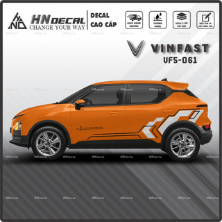 Tem dán xe VF5 - Decal dán xe VF5 MẪU TEM THỂ THAO CÁ TÍNH . 1 bộ dán 2 bên ( mẫu VF5-061 )