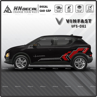 Tem dán xe VF5 - Decal dán xe VF5 MẪU TEM THỂ THAO CÁ TÍNH . 1 bộ dán 2 bên ( mẫu VF5-061 )