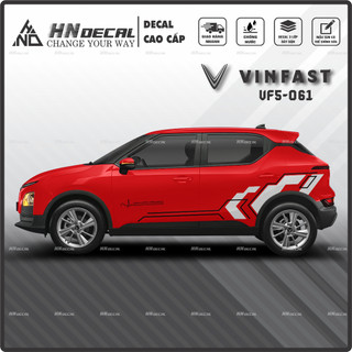 Tem dán xe VF5 - Decal dán xe VF5 MẪU TEM THỂ THAO CÁ TÍNH . 1 bộ dán 2 bên ( mẫu VF5-061 )