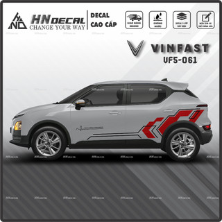 Tem dán xe VF5 - Decal dán xe VF5 MẪU TEM THỂ THAO CÁ TÍNH . 1 bộ dán 2 bên ( mẫu VF5-061 )