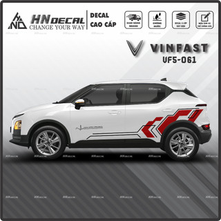 Tem dán xe VF5 - Decal dán xe VF5 MẪU TEM THỂ THAO CÁ TÍNH . 1 bộ dán 2 bên ( mẫu VF5-061 )