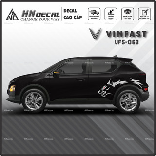 Tem dán xe VF5 - Decal dán xe VF5 MẪU TEM THỂ THAO CÁ TÍNH . 1 bộ dán 2 bên ( mẫu VF5-063 )