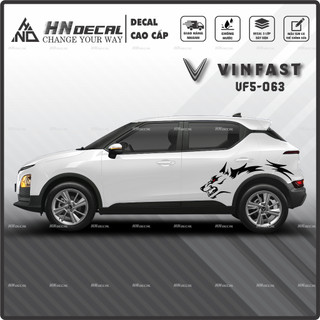 Tem dán xe VF5 - Decal dán xe VF5 MẪU TEM THỂ THAO CÁ TÍNH . 1 bộ dán 2 bên ( mẫu VF5-063 )