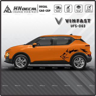 Tem dán xe VF5 - Decal dán xe VF5 MẪU TEM THỂ THAO CÁ TÍNH . 1 bộ dán 2 bên ( mẫu VF5-063 )