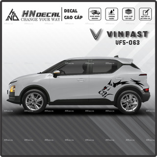 Tem dán xe VF5 - Decal dán xe VF5 MẪU TEM THỂ THAO CÁ TÍNH . 1 bộ dán 2 bên ( mẫu VF5-063 )