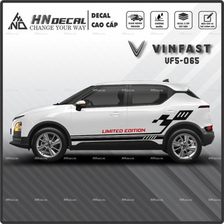 Tem dán xe VF5 - Decal dán xe VF5 MẪU TEM THỂ THAO CÁ TÍNH . 1 bộ dán 2 bên ( mẫu VF5-065 )