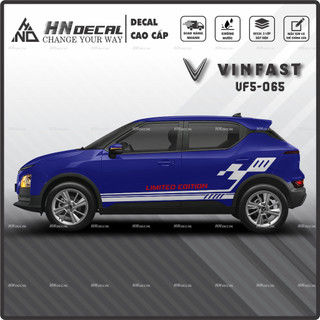 Tem dán xe VF5 - Decal dán xe VF5 MẪU TEM THỂ THAO CÁ TÍNH . 1 bộ dán 2 bên ( mẫu VF5-065 )