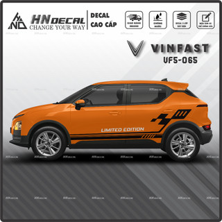 Tem dán xe VF5 - Decal dán xe VF5 MẪU TEM THỂ THAO CÁ TÍNH . 1 bộ dán 2 bên ( mẫu VF5-065 )