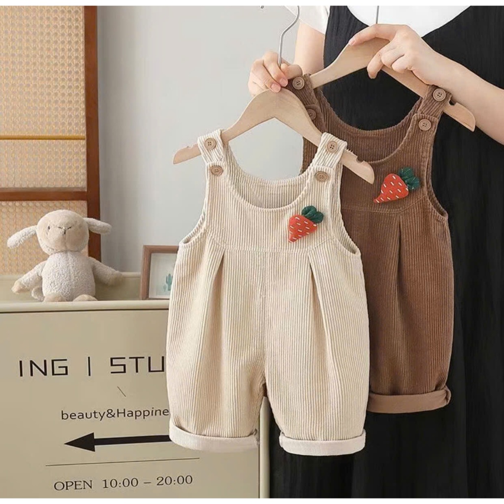 Yếm Nhung Củ Cà Rốt Cho Bé gái Dành Cho Bé Từ 0-5 Tuổi