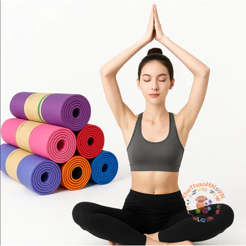 Thảm Yoga 8mm 1 Lớp – Thảm Tập Yoga Dày Êm – Thảm Tập Yoga Chống Trượt - Thảm yoga 8 ly