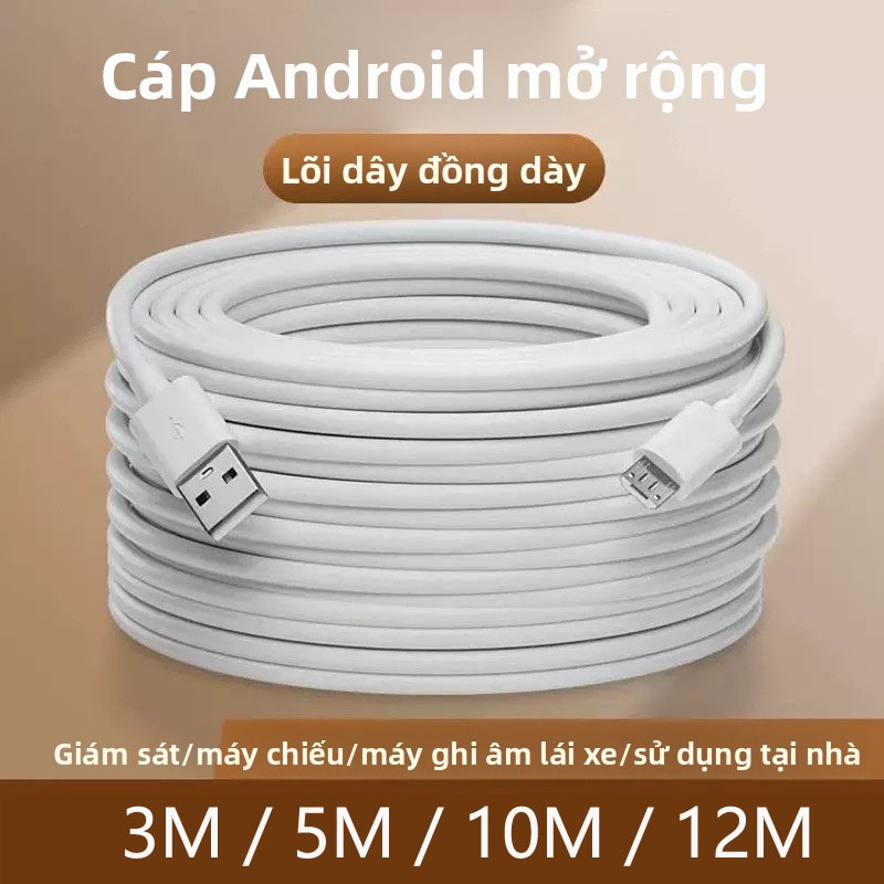 Cáp Android Micro USB Dây Đồng Dày Lõi Đồng Tinh Khiết 3M/5M/10M/12M ...
