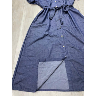 Đầm Jean Denim dáng rộng chữ A xuất dư N4if