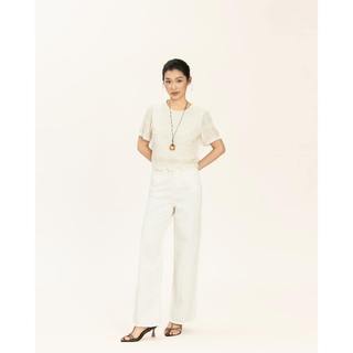 Quần Jean Ống Rộng JP Fashion, Dáng Suông Tôn Dáng, 2 Màu Trắng & Kem, Chất Jean Mềm Mại 11111832