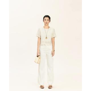 Quần Jean Ống Rộng JP Fashion, Dáng Suông Tôn Dáng, 2 Màu Trắng & Kem, Chất Jean Mềm Mại 11111832