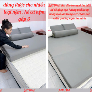 Bộ 4 món drap giường 2 mặt có khoá kéo thun lạnh Ý JAFUMA  1mx2m 1m2x2m 1m4x2m 1m6x2m 1m8x2