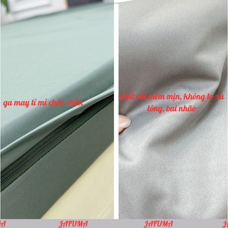 Bộ 4 món drap giường 2 mặt có khoá kéo thun lạnh Ý JAFUMA  1mx2m 1m2x2m 1m4x2m 1m6x2m 1m8x2