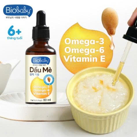Dầu ăn dặm BioBaby 100% nguyên chất từ thiên nhiên cho bé từ 6M+