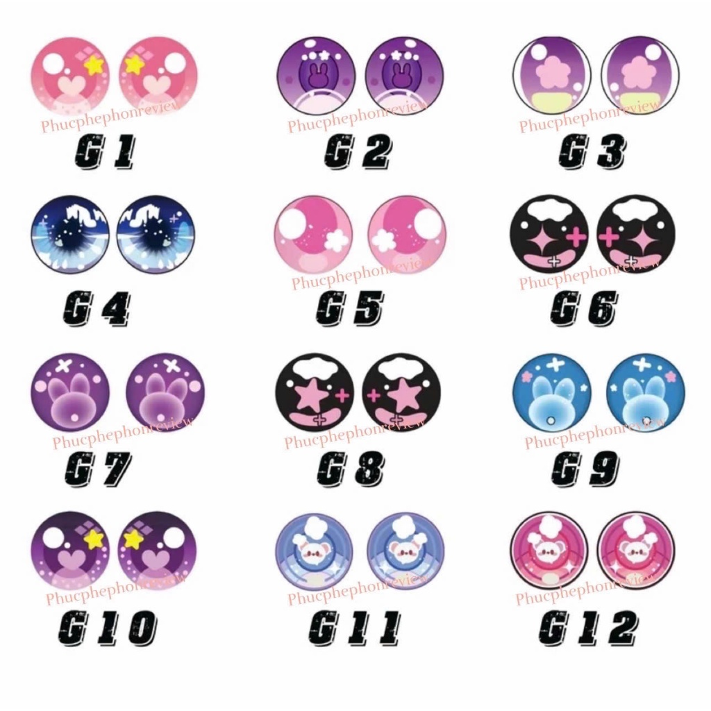 [Ver Thỏ & Gấu] Mắt Thay BabyThree,Lila -Gấu Bông. KHÔNG TẶNG KÈM THANH MICA