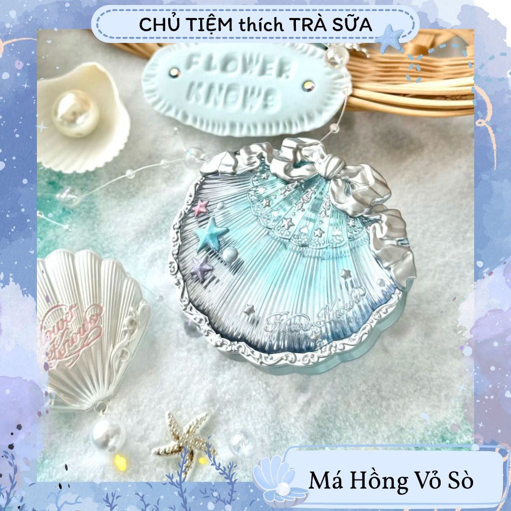 [SẴN - Hỏa Tốc HCM] Má Hồng Có Nhũ Vỏ Sò Biển Xanh Shell's Jewel Flower ...