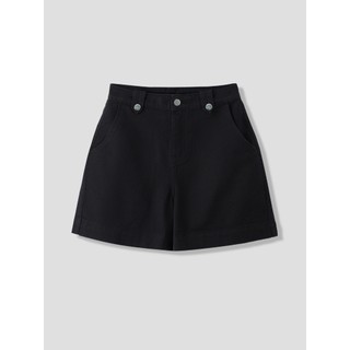 Quần shorts khaki nữ YODY dáng A đỉa kẹp cúc  co giãn nhẹ tôn dáng WCCS25S014