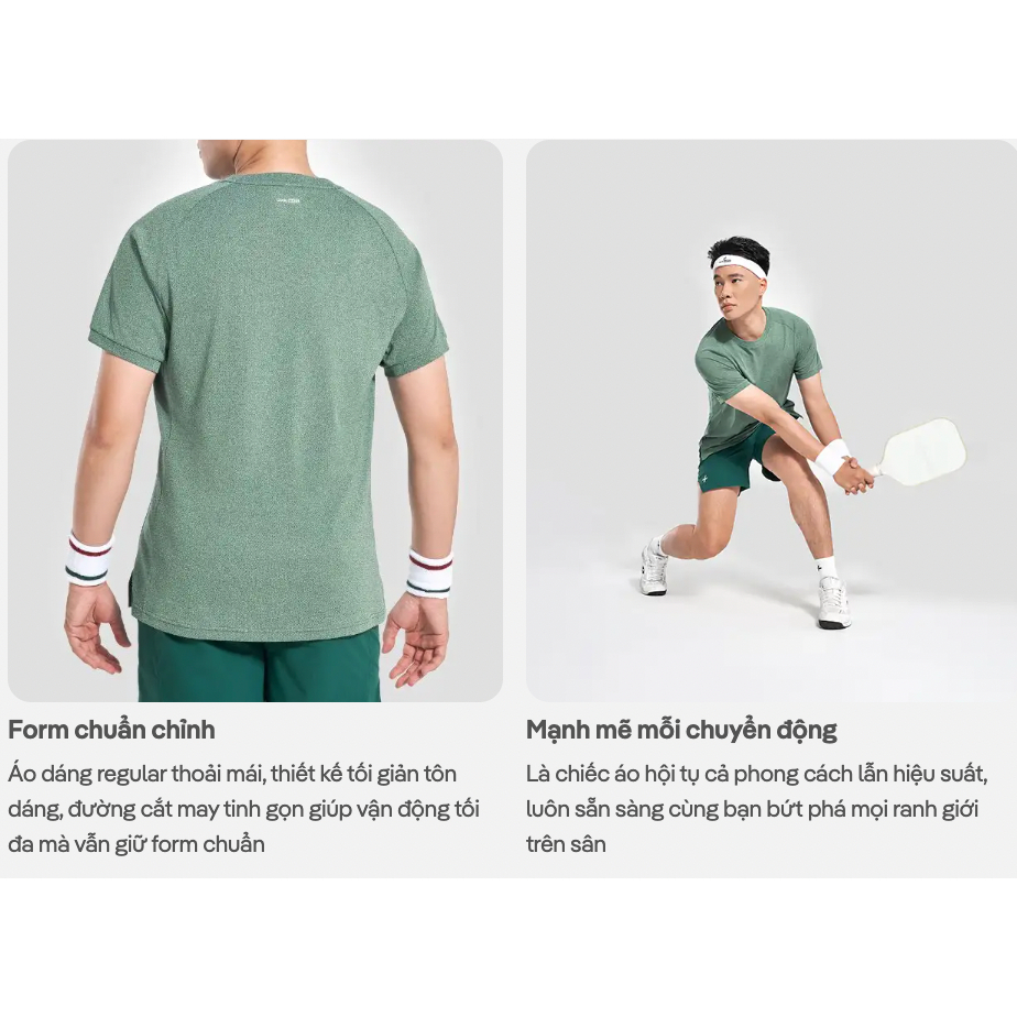 [MUA 4 GIẢM 20%]Áo thun thể thao nam Pickleball Drive Shot, thoáng khí thấm hút tốt Coolmate