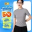 Áo thun YODY vải thun rib cổ tròn cao dáng slimfit tôn dáng WCTS25S247