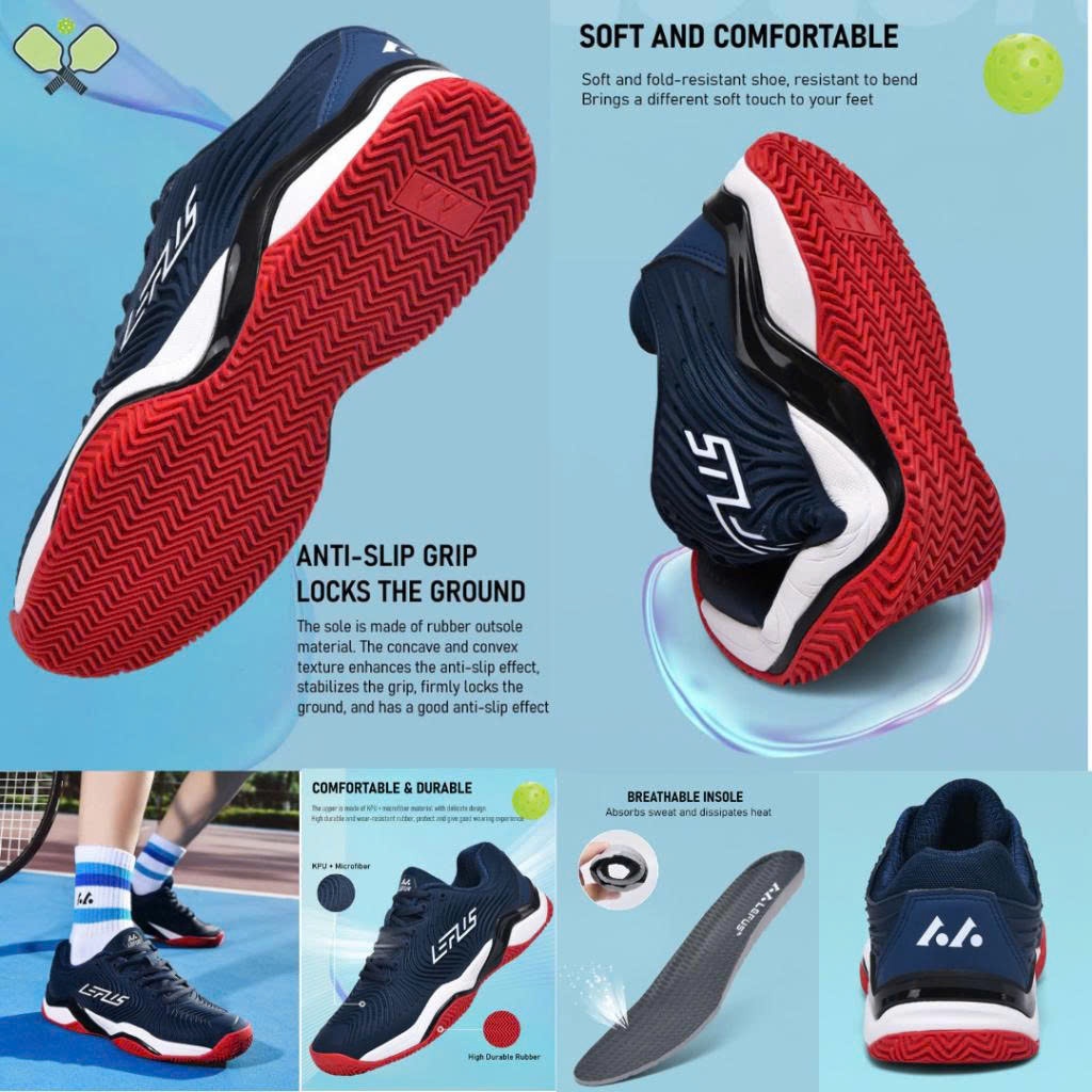 [Tăng size] Giày Pickleball Lefus L031 Nam Nữ Chính Hãng Đàn Hồi Tốt, Thoáng Khí Êm Ái