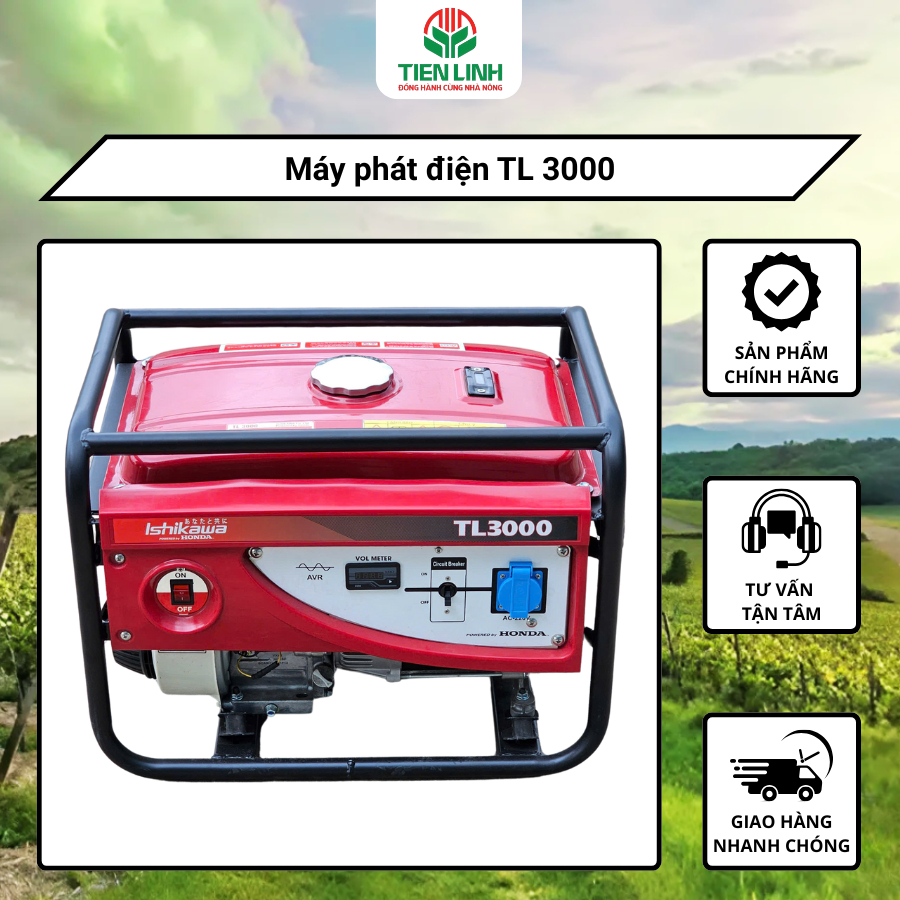 Product image Máy Phát Điện Tiến Linh TL3000 – Giải Pháp Nguồn Điện Ổn Định Cho Gia Đình