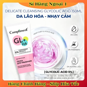 Sữa rửa mặt Compliment 5% Glycolic Acid làm sạch và dưỡng sáng da 150ml của Nga