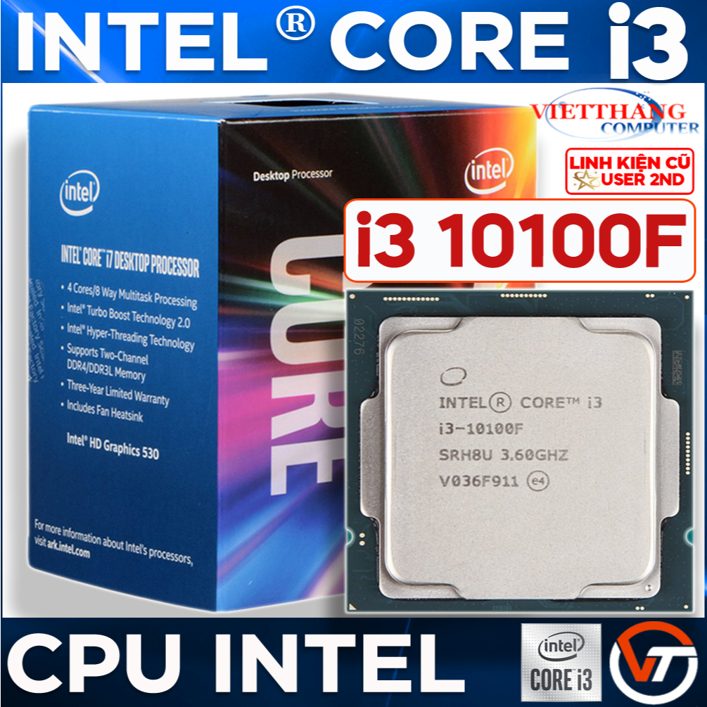 CPU - Bộ Vi Xử Lý Intel Core i3 10100F 3.6GHz - 4.30GHz 4 Nhân 8 Luồng ...