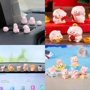 Bộ sưu tập heo tí hon dễ thương trang trí nhà cửa, bàn làm việc, bàn quầy, văn phòng, taplo ô tô
