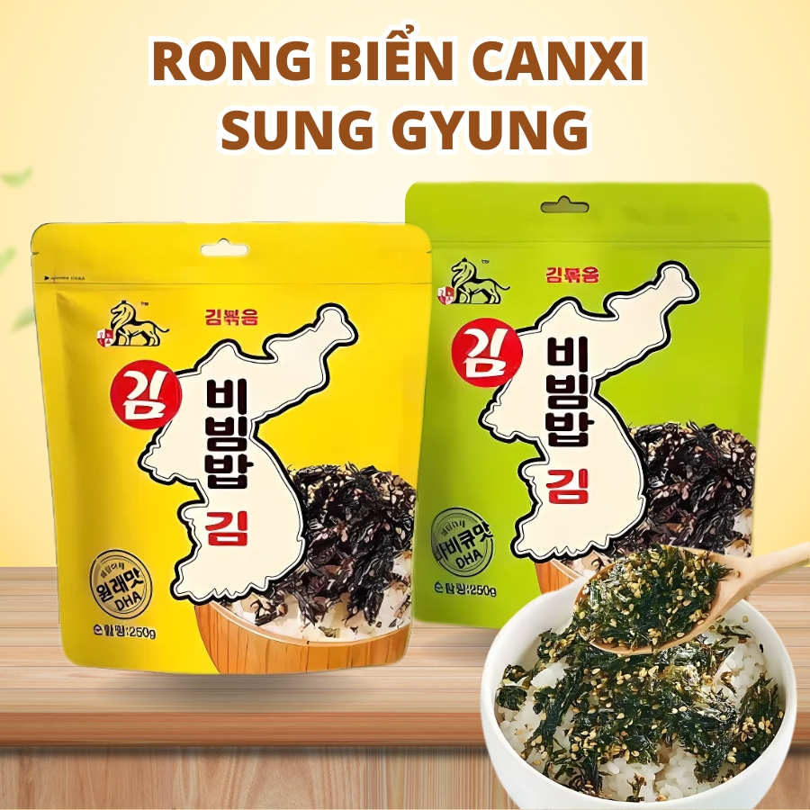 Rong biển trộn cơm Sung Gyung 250gr chính hãng, rong biển ăn liền canxi ...