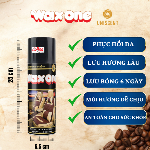 [Sỉ 12 Chai] Xịt Bóng WAX ONE - 500ml - Chính Hãng Thái/ Xịt Bóng Da,Dưỡng Nhựa-Brut/Dâu/Cafe