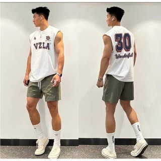 Áo Ba Lỗ Hè Nam Nữ Cổ Tròn Đẹp Phối Chữ Hai Mặt VZLA 30 Cá Tính Chất Liệu Cotton Thoáng Mát Mền Mịn