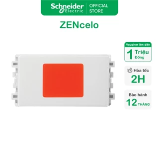(SE) Đèn báo đỏ Schneider dòng Zencelo A size S 250V màu trắng/ đồng ánh bạc 8430SNRD_WE_G19 8430SNRD_BZ_G19
