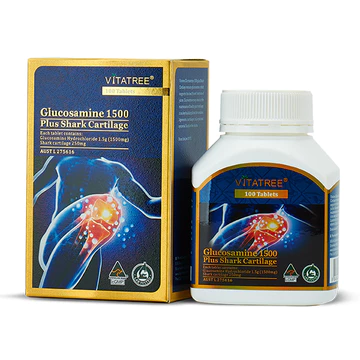 (Tem Phụ Công Ty) Viên bổ khớp xương sụn Vitatree Glucosamine 1500 plus Shark Cartilage, Úc, Lọ 100 viên ( VTT )