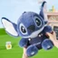 Gấu bông stitch phối quần áo đáng yêu chất liệu lông thỏ dài cao cấp làm quà tặng cho bé, bạn trai