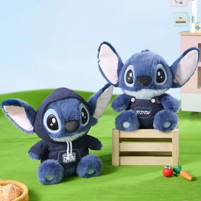 [ Hàng Sẵn ] Gấu bông stitch ôm vịt đáng yêu, Gấu nhồi bông Stitch lông thỏ cao cấp mẫu mới dễ thương