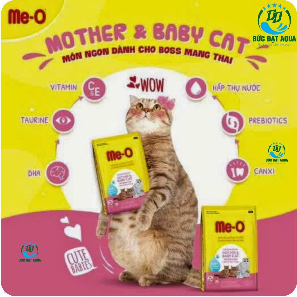 thức ăn mèo bầu & mèo mới sinh me-o Mother & Baby Cat Xuất xứ Thái Lan Cung cấp đầy đủ dinh dưỡng 2