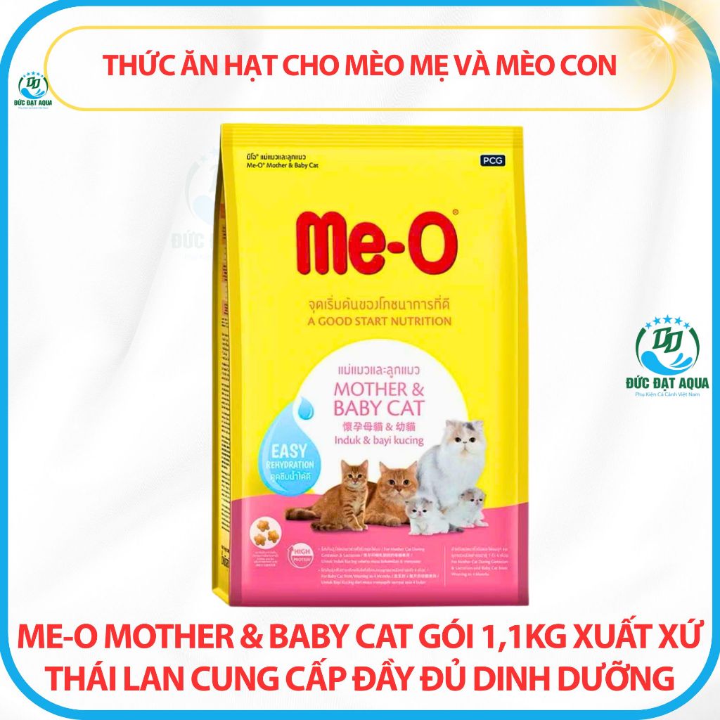 thức ăn mèo bầu & mèo mới sinh me-o Mother & Baby Cat Xuất xứ Thái Lan Cung cấp đầy đủ dinh dưỡng