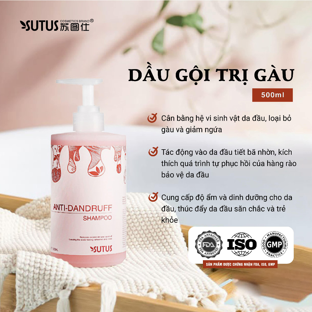 Dầu gội chăm sóc tóc gàu, nấm ngứa, giảm rụng tóc - Sutus Anti dandruff