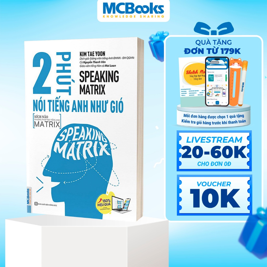 Sách - Speaking Matrix - 2 Phút Nói Tiếng Anh Như Gió - Kèm App Online