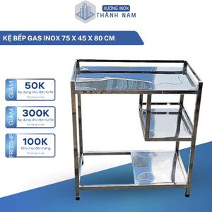 Kệ bàn bếp gas inox bền đẹp để bếp đôi, bếp đơn chịu lực tốt không han gỉ cho gia đình