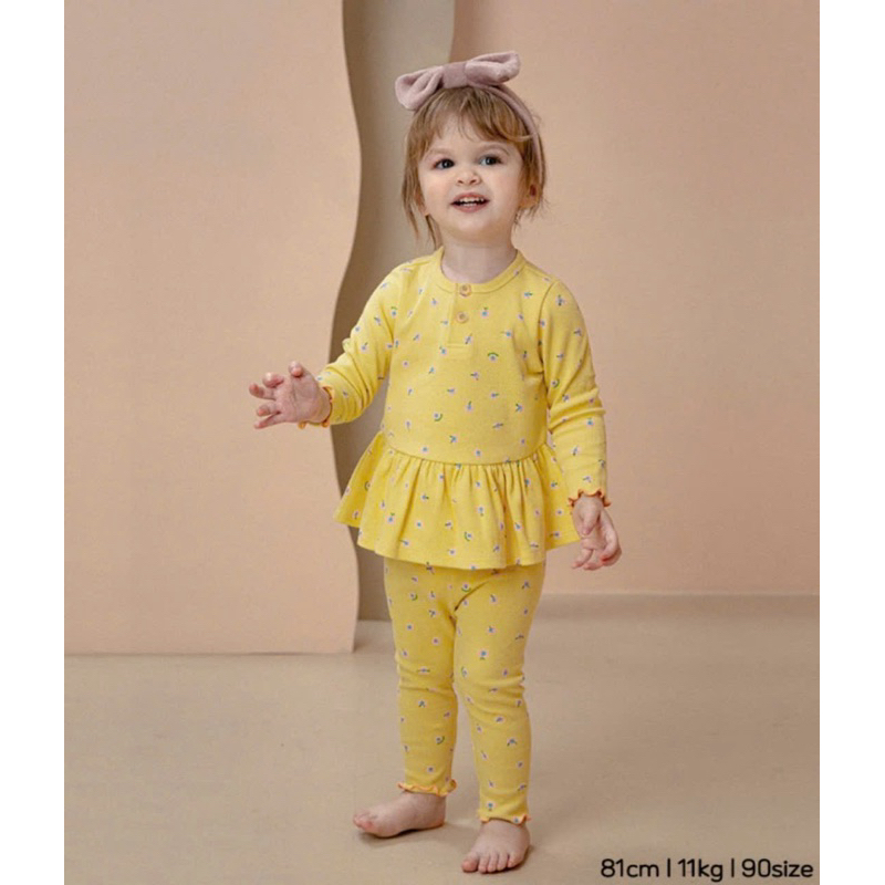 Pimpollo hoa nhi Xuất dư Hàn chất cotton tăm dày dặn 120 (14-17kg)