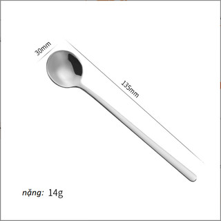 Combo 6/10/14 Thìa Cà Phê Inox 304 Mini 13cm Muỗng Inox ,Ăn Sữa Chua Tráng Miệng Chống Gỉ